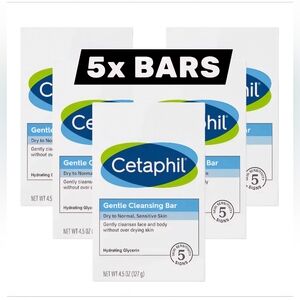 (5) Cetaphil Gentle Cleansing Bar, 4.5 oz